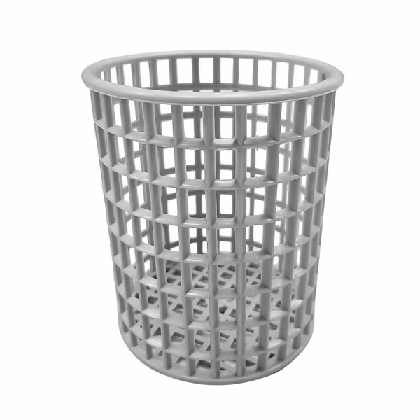 Bestickkorg - 110x110x125 mm - för bestick - rund - grå
