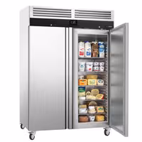 Szafa chłodnicza PREMIUM – stal nierdzewna – GN 2/1 – 1350 L – z 2 drzwiami