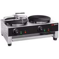Commercial Crepe Maker - Double - 2x Ø 400mm - incl. crepe spreader