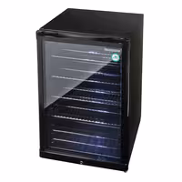 GASTRO-COOL | Barski hladnjak - 540 mm - 130 litara - Sa 1 staklenim krilnim vratima - Crna boja