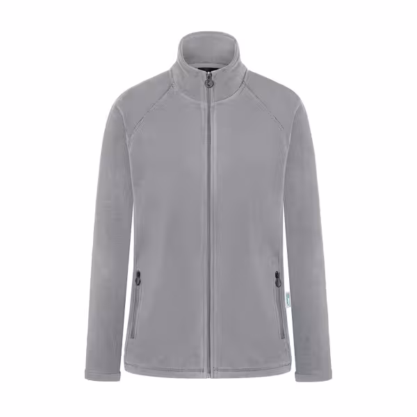 KARLOWSKY | Women's Workwear Fleece Jacket Warm‑Up – Platinum Grey - XXL - Recycled Polyester