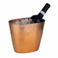 Posuda za hlađenje vina/pjenušca - Aluminij, bakreni izgled, čekićana površina - 2,1 l - Ø 205 mm - Visina: 170 mm - Bakrena