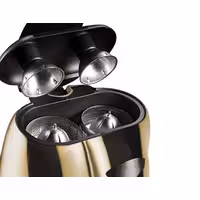 Commercial Electric Citrus Juicer - 570W - 14.5kg - with press arm, interchangeable cones, dishwasher-safe parts - Gold (Double)