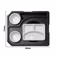 (10 pieces) THERMO FUTURE BOX | Insulated Food Pan Carrier DINNER +2 - Black