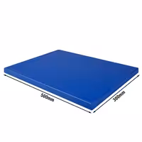 Neslīdošs griešanas dēlis - 300x500 mm - Biezums: 20 mm - HACCP atbilstošs - PE500 (HDPE) polietilēns - Zils - Var mazgāt trauku mazgājamā mašīnā