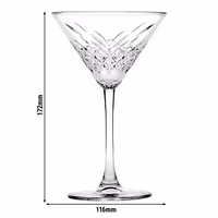 (12 pcs) Martini glass - TIMELESS - 230 ml - Clear