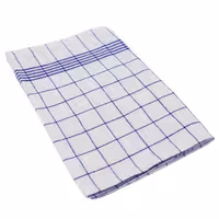 (200 db) Konyharuha - Félvászon (47% pamut / 53% len) - 50 x 70 cm - Kék kockás