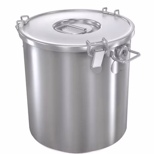 Contenitore per alimenti - incl. coperchio - Acciaio inox - Ø 380mm - H 366mm - per vin brulé - 36,0 L