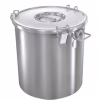 Posuda za hranu - s poklopcem - nehrđajući čelik (inox) - Ø 380 mm - 36,0 l