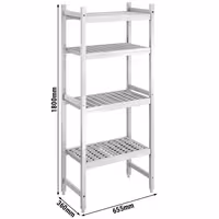 وحدة رفوف ألمنيوم - بداية - 655x360mm - عمق: 360 mm - 4 رفوف - الحمولة: 600 kg