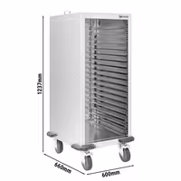 Inox kolica za GN plehove - za 10 GN 2/1 ili 20 GN 1/1 - kotači Ø 125 mm (2 s kočnicom)