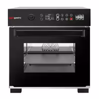 Commercial High Speed Oven - Touchscreen - 3.4kW - Stainless Steel - incl. Pizza Tray, Temperature Probe, Non-stick Basket, Non-stick Baking Tray | 80% Faster Cooking