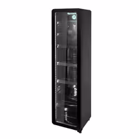 GASTRO-COOL | Rashladna vitrina za pića - 418 mm - 220 l - uski - s 1 staklena krilna vrata & LED osvjetljenjem - crni