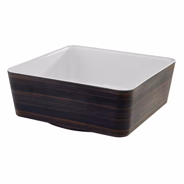 (6 adet) Kase - UNIVERSAL - Melamin - 3,5L - köşeli - 240x240mm - Derinlik:90mm - Eiche Braun