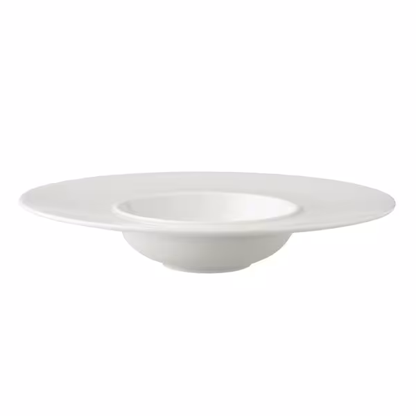 (6 adet) WHITE DELIGHT - Makarna Tabağı - Yuvarlak Çukur - Porselen, Ø240mm, Beyaz