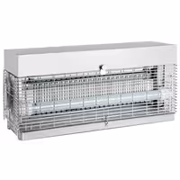 Lampa owadobójcza PREMIUM – stal nierdzewna – obszar działania: 80–150 m² – 2x 20 W – ze stopniem ochrony IP54