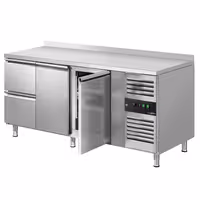 Chladicí stůl ECO - 1795 × 700 mm - se 2 dveřmi - 2 zásuvkami - se zadní lištou