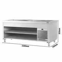 Buffettheke kalt KOPENHAGEN - 2310mm - mit Kühlplatte - Edelstahl