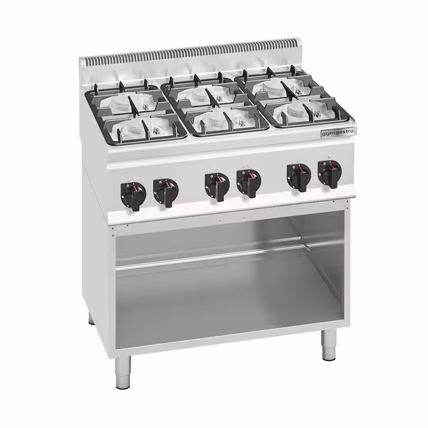 Plinski štednjak - Linija 600 - 900x600x1020 mm - 28,5 kW - 6 plamenika - samostojeći
