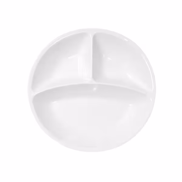 (12 bucăți) THERMO FUTURE BOX | Farfurie porțelan - Rotundă - 3 părți - Alb