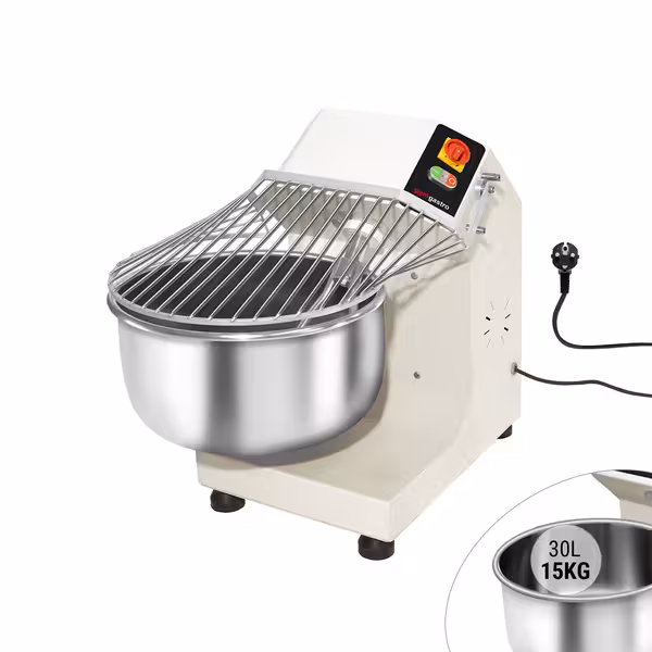 Commercial Dough Mixer - 30L / 15kg - Fixed Head & Bowl - 230V - For Bread Dough