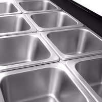 Countertop refrigerated display case - 67L - 765mm - Double glazing - square - for 8x GN 1/6 or 4x GN 1/3