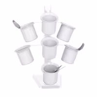 Cutlery Tray - Ø 100mm - Stainless steel - with 7 compartments - White
