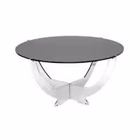 Açık Büfe Teşhir Standı - OCTOPUS - Paslanmaz Çelik - dairesel - Ø 381mm - 400x400x200mm - dahil 1 Pleksi Cam Siyah