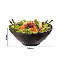 (6 adet) Kase - MARONE - Melamin - 1,4L - yuvarlak - Ø240mm - Derinlik:95mm - Siyah/Kahverengi