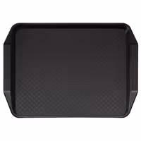(24 komada) CAMBRO | Fast Food Pladanj - Pravokutan - 430x300 mm - Visoki profil sa drškama - Crna boja