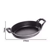 STAUB | SPECIALITIES - Posuda za pečenje - Ovalna - 210 mm - Lijevano željezo - Grafit siva boja