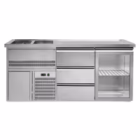 Pivski šank PREMIUM PLUS - 1950x700 mm - 1 Staklena vrata & 3 Ladice