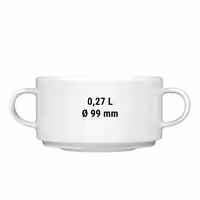 (6 adet) SELTMANN WEIDEN | Çorba Kasesi - 0,27 Litre - Beyaz/Sade