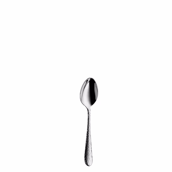 (12 pieces) WMF | Sitello Espresso Spoon – 18/10 Stainless Steel - 108 mm - Polished - Hammered Finish
