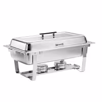 Grijana posuda - GN 1/1 - s poklopcem - sklopivi stalak (chafing dish)