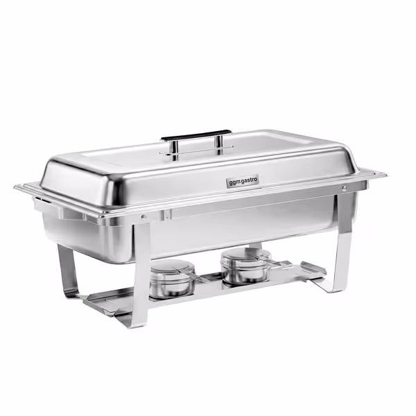 Grijana posuda - GN 1/1 - s poklopcem - sklopivi stalak (chafing dish)