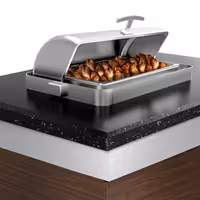 Mobile Buffet Service & Prep Station DUBLIN – 1600 × 1000 mm – Black Granite Worktop