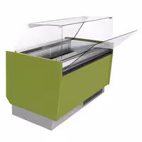 Ice Cream Display Freezer | LIAM - 1310mm - with LED lighting - for 10 x 5 litres Napoli pans - Light Green - Static cooling