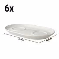 (6 pcs) LUX - Milk & sugar tray - 215x140mm - Ivory