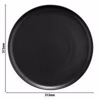 (12 adet) Pizza Tabağı Düz - Porselen, Ø310mm, Siyah