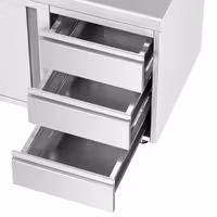 خزانة قاعدية ستانلس ستيل KOPENHAGEN PREMIUM - 1600x700mm - مع حاجز خلفي