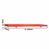Placă de tăiere pentru masa de lucru – 1400 x 700 mm – Conformă cu HACCP – Roșie