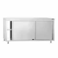 خزانة عمل ستانلس ستيل KOPENHAGEN PREMIUM - 1800x600mm - فتحة تمرير