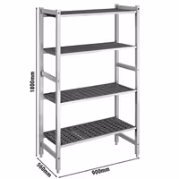وحدة رفوف ألمنيوم - بداية - 900x1800mm - عمق: 560 mm - 4 رفوف - الحمولة: 900 kg