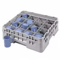 CAMBRO | CAMRACK® - Košara za pranje šalica 1/1 - Sa 16 odjeljaka - 500x500 mm - Siva boja