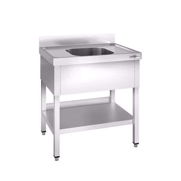 Sudoper PREMIUM - 800x600 mm - s donjom policom - s 1 koritom - korito sredina - inox