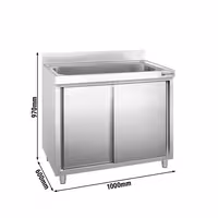 PREMIUM ormarić za pranje posuđa – 1000 x 600 mm – s 1 sudoperom