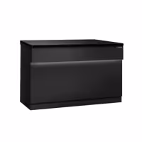 Kassentisch TORONTO - 1150mm - schwarze Front - schwarze Granit-Arbeitsplatte