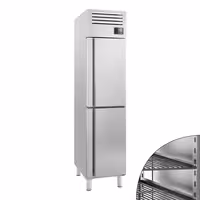 Szafa mroźnicza Premium PLUS – stal nierdzewna – GN 1/1 – 325 L – z 2 półdrzwiami