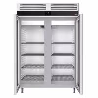 Szafa chłodnicza PREMIUM – stal nierdzewna – GN 2/1 – 1400 L – z 2 drzwiami szklanymi – z izolacją 85 mm